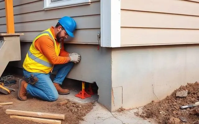 Foundation Repair professional at work
